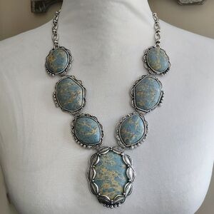 Chico's Jasper Chunky Southwest Necklace